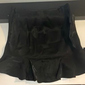 Black silk skirt